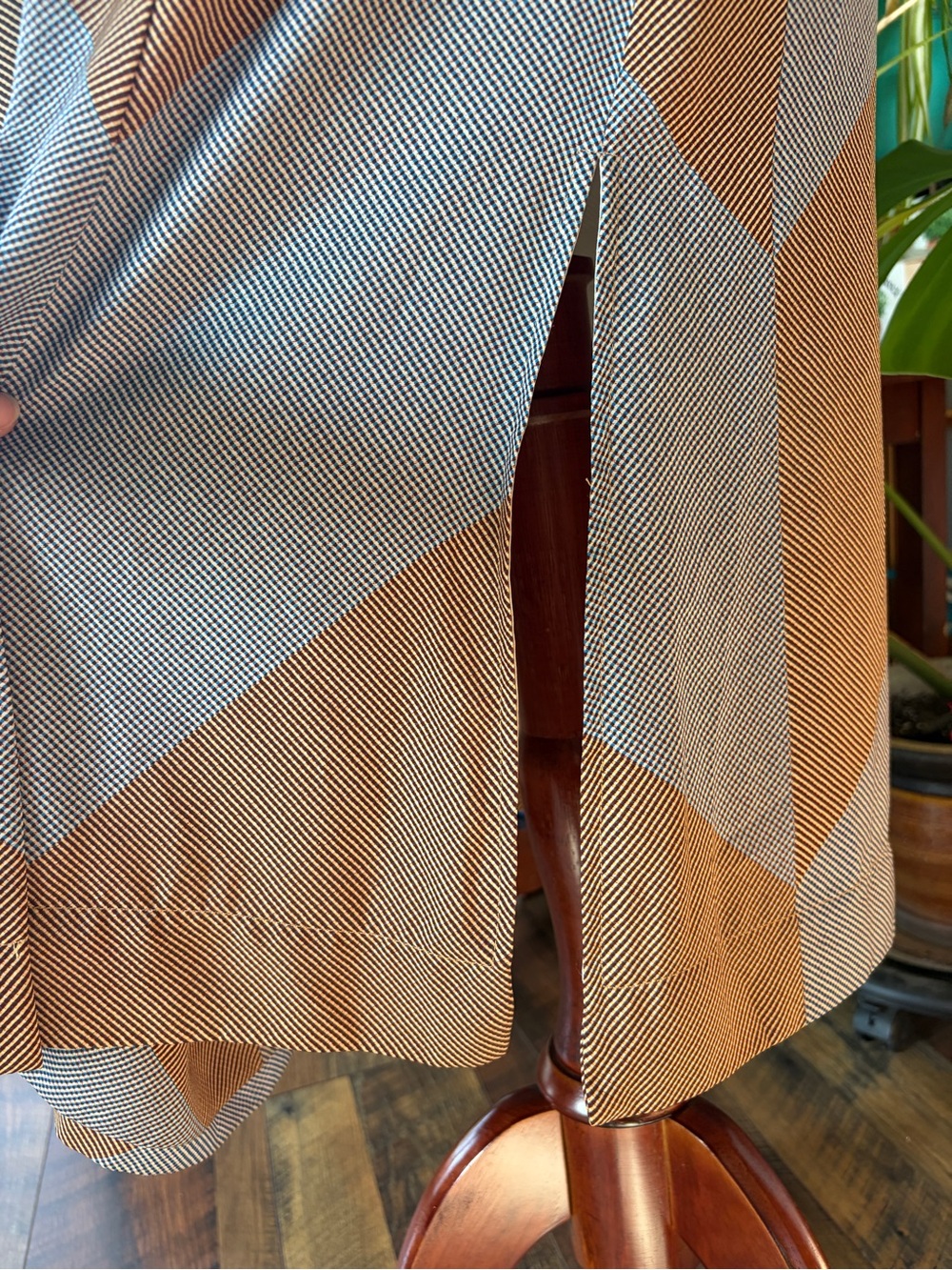 MM.LaFleur Size 10 Geometric Colorblock Midi Skirt Mod Retro Workwear 70s - Picture 6 of 11